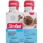 SlimFast Meal Replacement Shake, Original, Creamy Milk Chocolate - 4 pack, 11 oz bottles