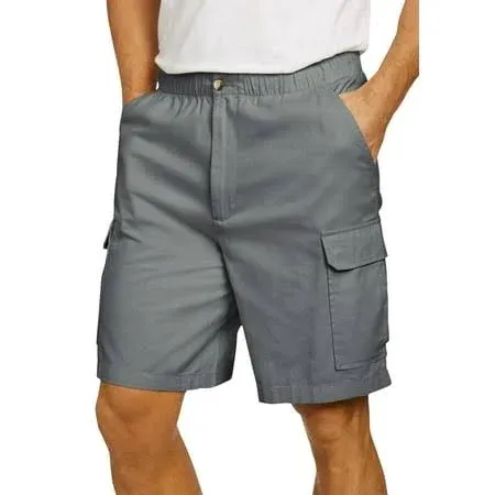 KingSize Men's Big & Tall Knockarounds 8" Full-Elastic Cargo Shorts