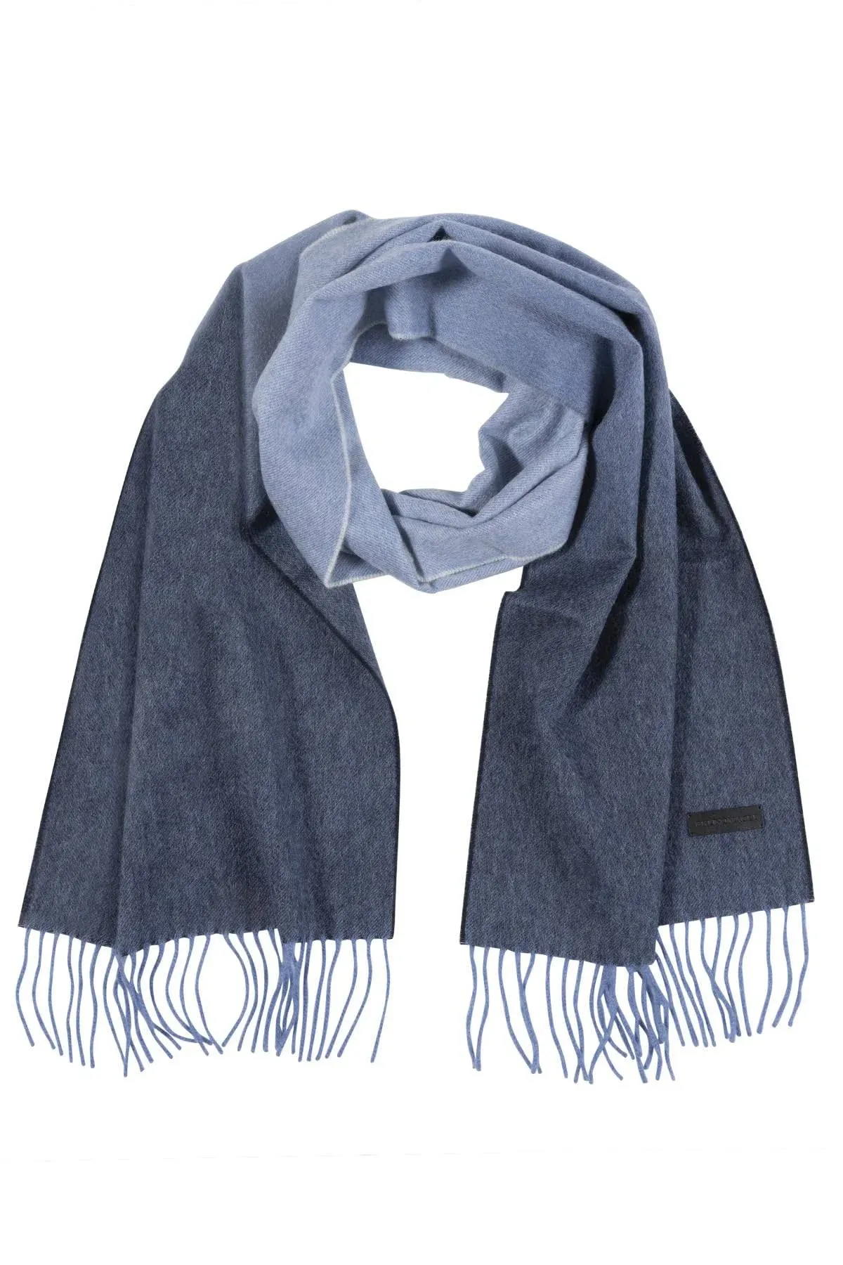 Ombré Cashmere Scarf In Navy