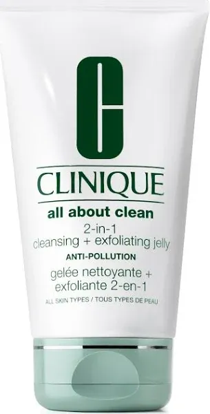 Clinique All about Clean 2-In-1 Cleansing + Exfoliating Jelly, Facial Cleanser &amp;