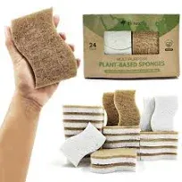 AIRNEX Biodegradable Natural Kitchen Sponge Compostable Cellulose and Coconut Scrubber Sponge