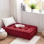 DormCo Rainha - Ultra Thick Tufted Floor Pillow - Crimson