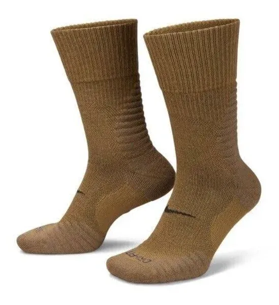 Nike Outdoor  Cushioned Wool Blend DQ6450 300  brown men socks 8-12  New $24