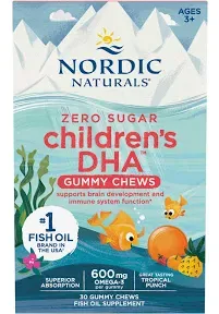 Nordic Naturals Children's DHA Omega-3 600mg Tropical Punch 30 Gummies