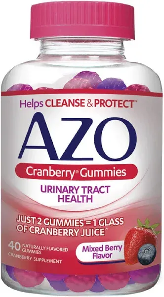 Azo Cranberry Gummies, Berrylicious Flavor - 40 gummies