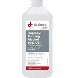 Dealmed Isopropyl Rubbing Alcohol 70% USP, First Aid Antiseptic, 16 fl. oz, (2 Pack)