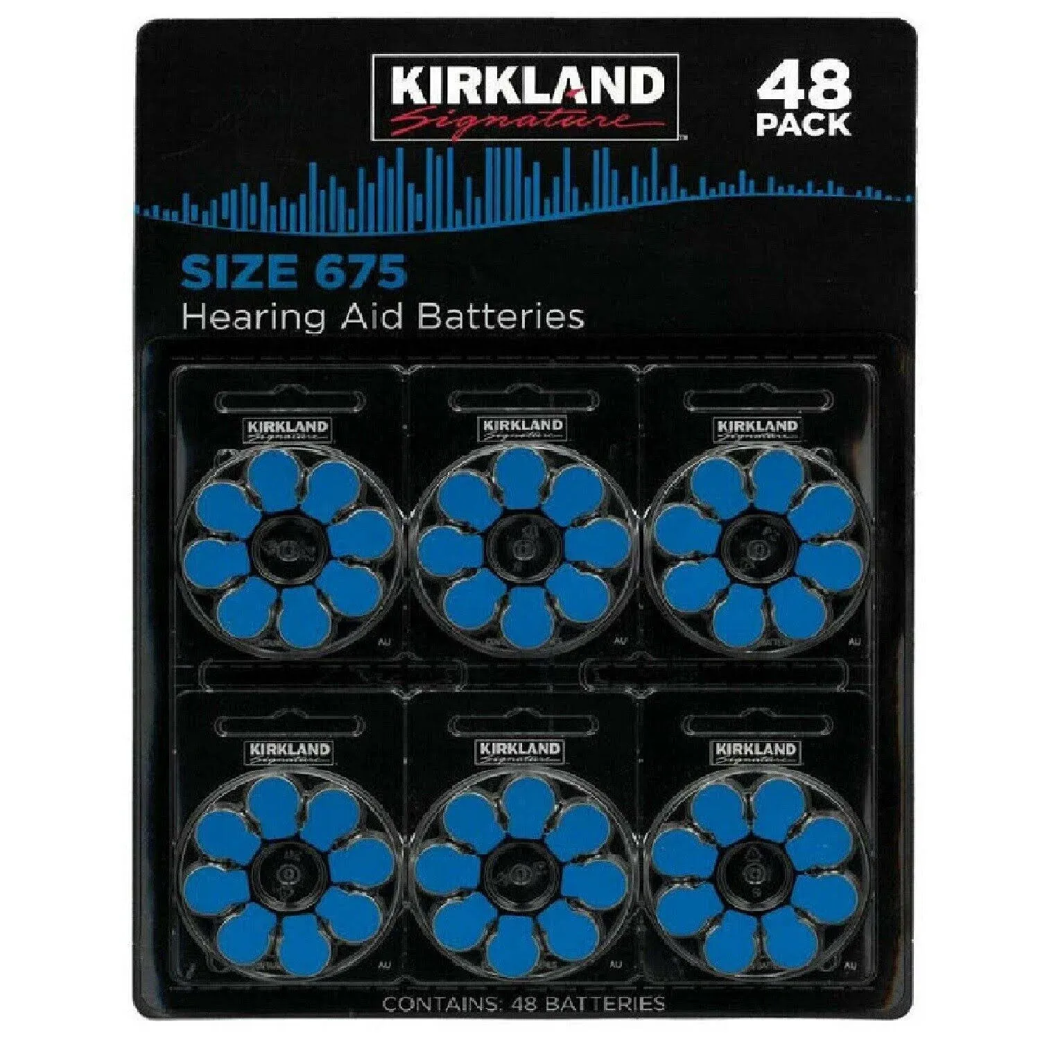 Kirkland Signature Hearing Aid Batteries 48 Pack Zinc Air, Size 10