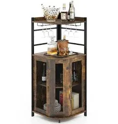 Costway Corner Bar Cabinet