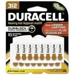 Duracell Hearing Aid Batteries, 312 - 16 pack