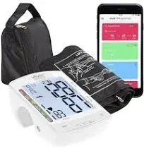 Vive Automatic High Blood Pressure Measurement Kit for at Home Use - Upper Arm BP Cuff & Machine with Digital Screen to Monitor Vital Signs - Portable Checking for Small, Large, and Plus Size Arms