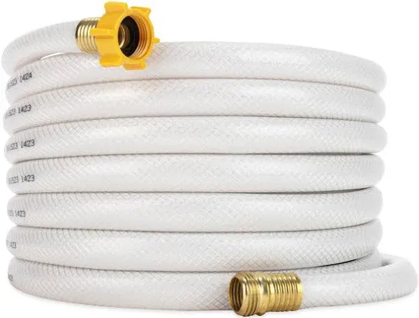 Camco TastePURE 25' RV Drinking Water Hose - Lead-Free, BPA-Free, Phthalate-Free PVC - White (22783)