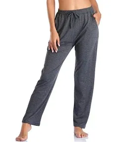 Envlon Women's Yoga Pants with Pockets Comfy Stretch Loose Wide Leg Casual Pants Breathable Running Workout Lounge Pants