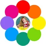 Colorful Dry Erase Dots Circles Whiteboard Marker Removable Stickers 8 Pack