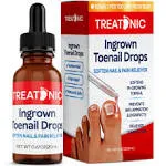 TREATONIC Ingrown Toenail Treatment - Ingrown Toenail Pain Reliever and Softener Kit for Easy Trimming with Silicone Gel Toe Caps