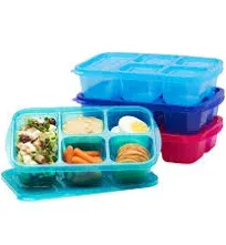 ® - Patented Design Bento Lunch Boxes - Reusable 5-Compartment Food Containers f