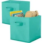 Regent Products 639947 10 x 10 in. Collapsible Canvas Storage Cube Set Turquoise - 2 Piece