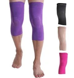 Doc Miller Knee Compression Sleeve Brace for Men & Women Best Support for Workout Running ACL Arthritis Pain Relief