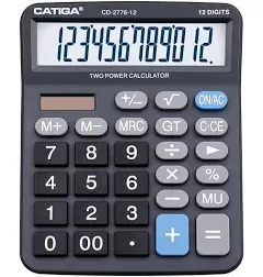 12 Digits Desktop Calculator with Large LCD Display and Small