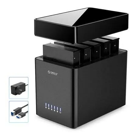 5-Bay Type-C 3.5&#034; USB3.1 External SATA Hard Drive HDD Storage Case Enclosure BOX