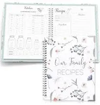 Paige McRae Home & Decor Recipe Book to Write In Your Own Recipes Family Recipe Journal to Create Your Own Cookbook