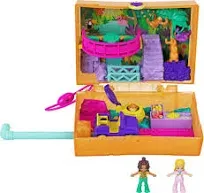 Polly Pocket Jungle Safari Compact, 2 Micro Dolls &amp; Accessories SEALED NEW