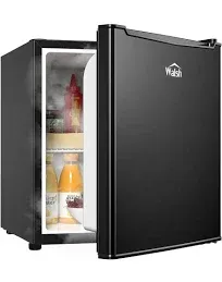 Walsh Compact Refrigerator, Single Door Mini Fridge, Energy Efficient, Adjustable Mechanical Thermostat with Chiller, Reversible Doors and Leveling Front Legs, 1.7 Cu Ft., Black