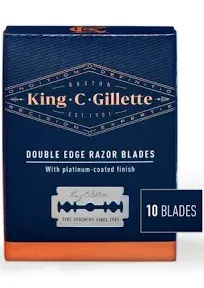 King C. Gillette Double Edge Safety Razor Blades x10