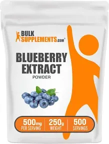 BulkSupplements.com Blueberry Extract Powder Antioxidants Supplement Smoothie Powder