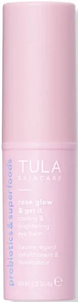 Tula Skincare Rose Glow + Get It Cooling &amp; Brightening Eye Balm 0.35 oz NEW