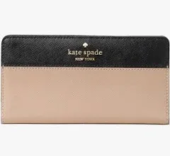 Kate Spade Madison Double Zip Saffiano Leather Wristlet Conch Pink KC588 Clutch