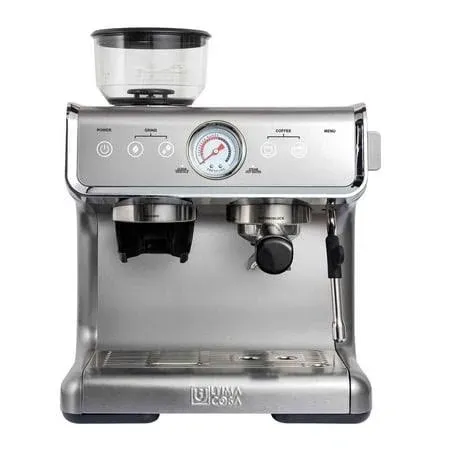 Premium Espresso Cafe Coffee Machine Maker Semi Automatic 2-Liter Tank Silver