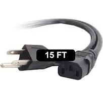 C2G - 15ft 18 AWG Universal Power Cord NEMA 5-15P to IEC320C13