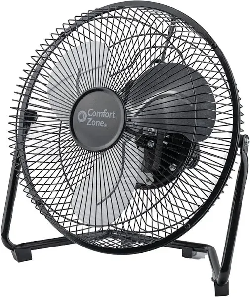 Comfort Zone 12" 3-Speed High-Velocity Cradle Floor Fan