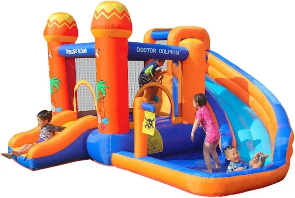 Inflatable Water Slide, Toddle Bouncy House with Blower, Water Bounce House 