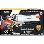 Overwatch McCree Nerf Rival Blaster Die Cast Badge and 6 Nerf Rival Rounds NEW