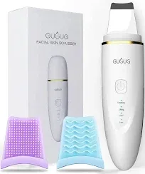 Gugug Skin Scrubber - Skin Spatula, Blackhead Remover Pore Cleaner with 4 Modes,Skin Care Tools, Comedones Extractor for Facial Deep Cleansing (Pink)