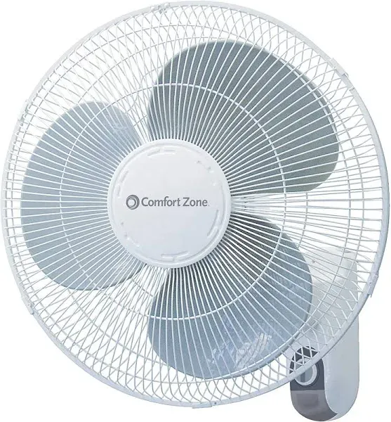 16&#034; Quiet 3-Speed Wall Mount Fan with Remote Control Timer and Adjustable Tilt