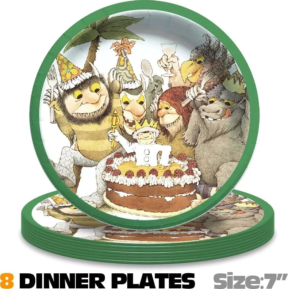 Where The Wild Things are Party Supplies Birthday Decorations Plates Banner Kids Cake Toppers Set Decorations Decor