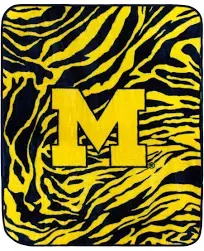 College Covers Michigan Wolverines Raschel Throw Blanket