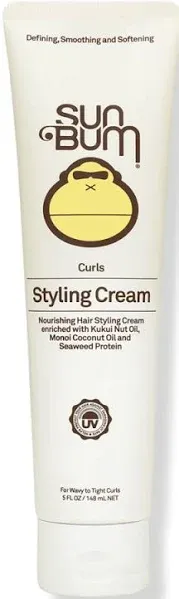 Sun Bum Curls &amp; Beach Waves Styling Cream 5oz Hair Care Curly Styling Product