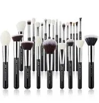 Jessup Brand 25pcs Professional Makeup Brush Set Beauty Cosmetic Foundation Powder Blusher Eyeshadow Blending Concealer Highlight Natural-Synthetic H