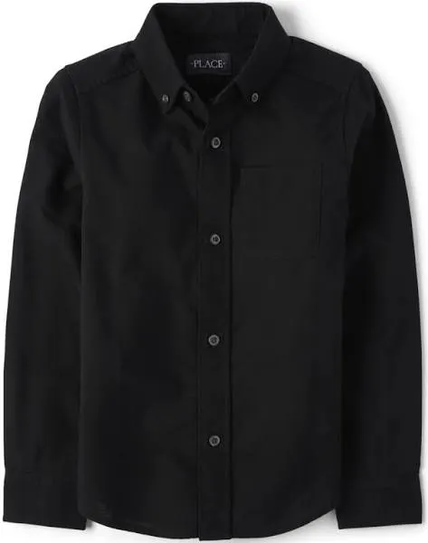 The Children's Place Boys' Long Sleeve Oxford Button Down Shirt