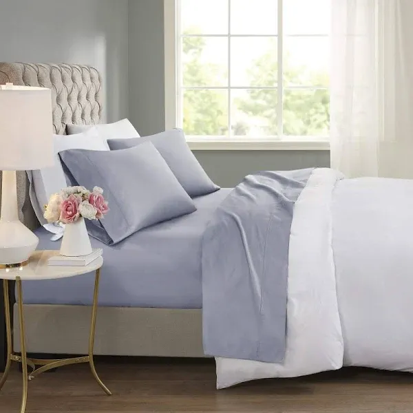 Luxury 4pc Soft Blue 600TC Cooling Cotton Rich Sheet Set - KING