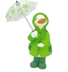 Etlemonde Duck Holding Umbrella Home Decor Figurine