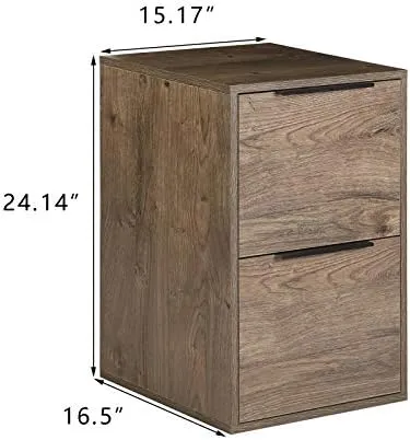 Wood 2 Drawer File Cabinet, Wooden Vertical Filing Cabinet Fits Hanging Files Le