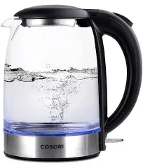 Electric Kettle, No Plastic Contact with Water, 1.7L/1500W, Stainless Steel Inne