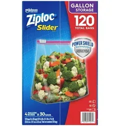 ZIPLOC BAGS| Ziploc Storage Slider Gallon Bags (120 CT) | SameDay Shippers Branded Bag Clip