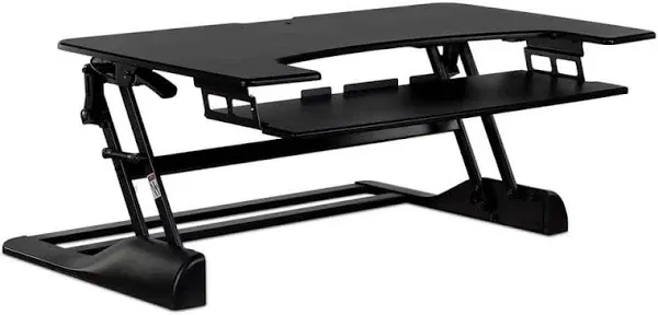 Height Adjustable Standing Desk Converter | 48” Wide Tabletop Sit Stand Desk Ris