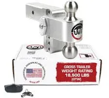 Weigh Safe TB4-2.5 Adjustable Hitch Ball Mount 4" Drop - 2.5" Shaft