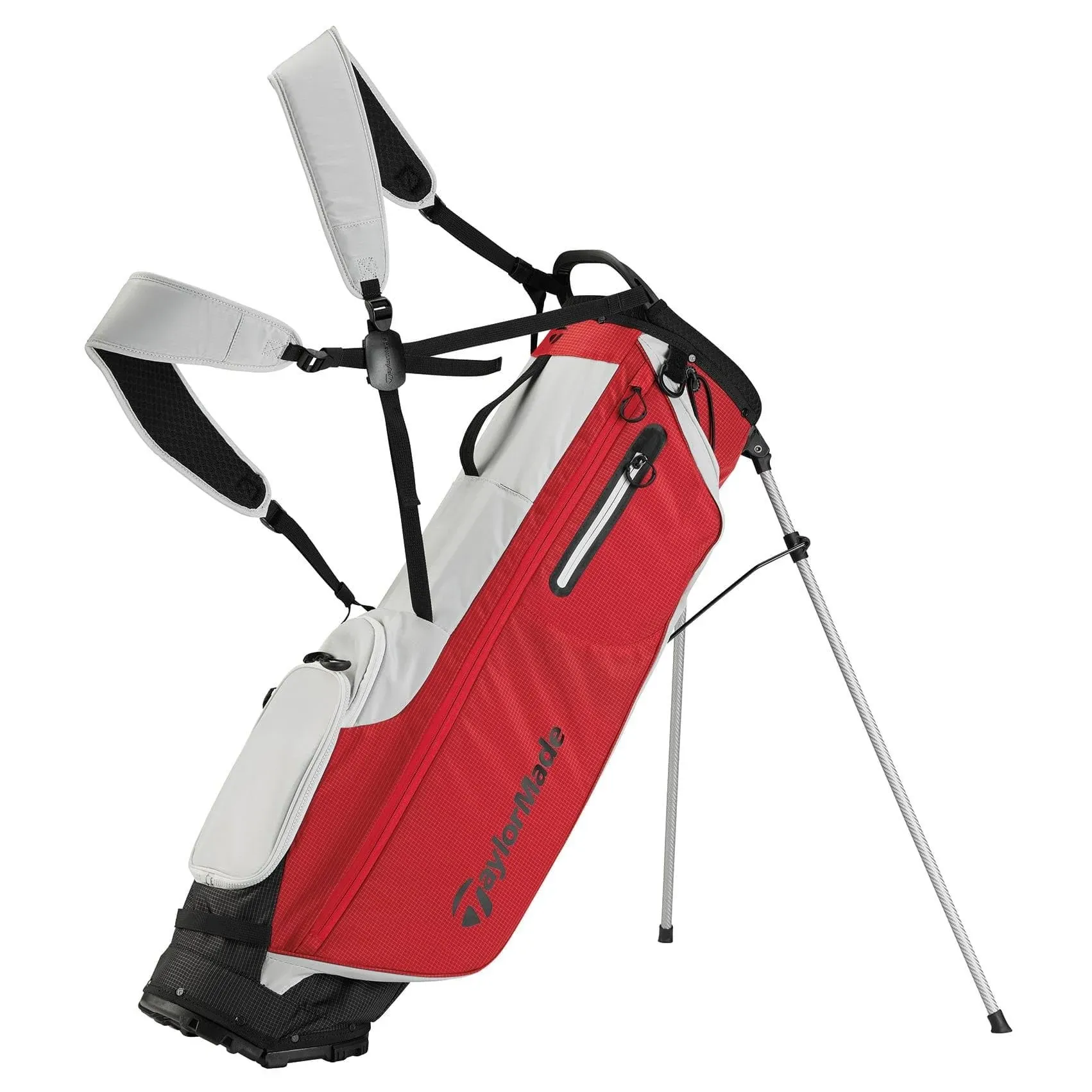 TaylorMade FlexTech Super Lite Golf Stand Bag - Silver / Red